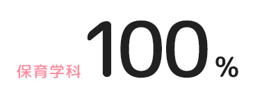 保育学科100%